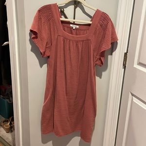 Madewell cotton coral dress size S with pockets